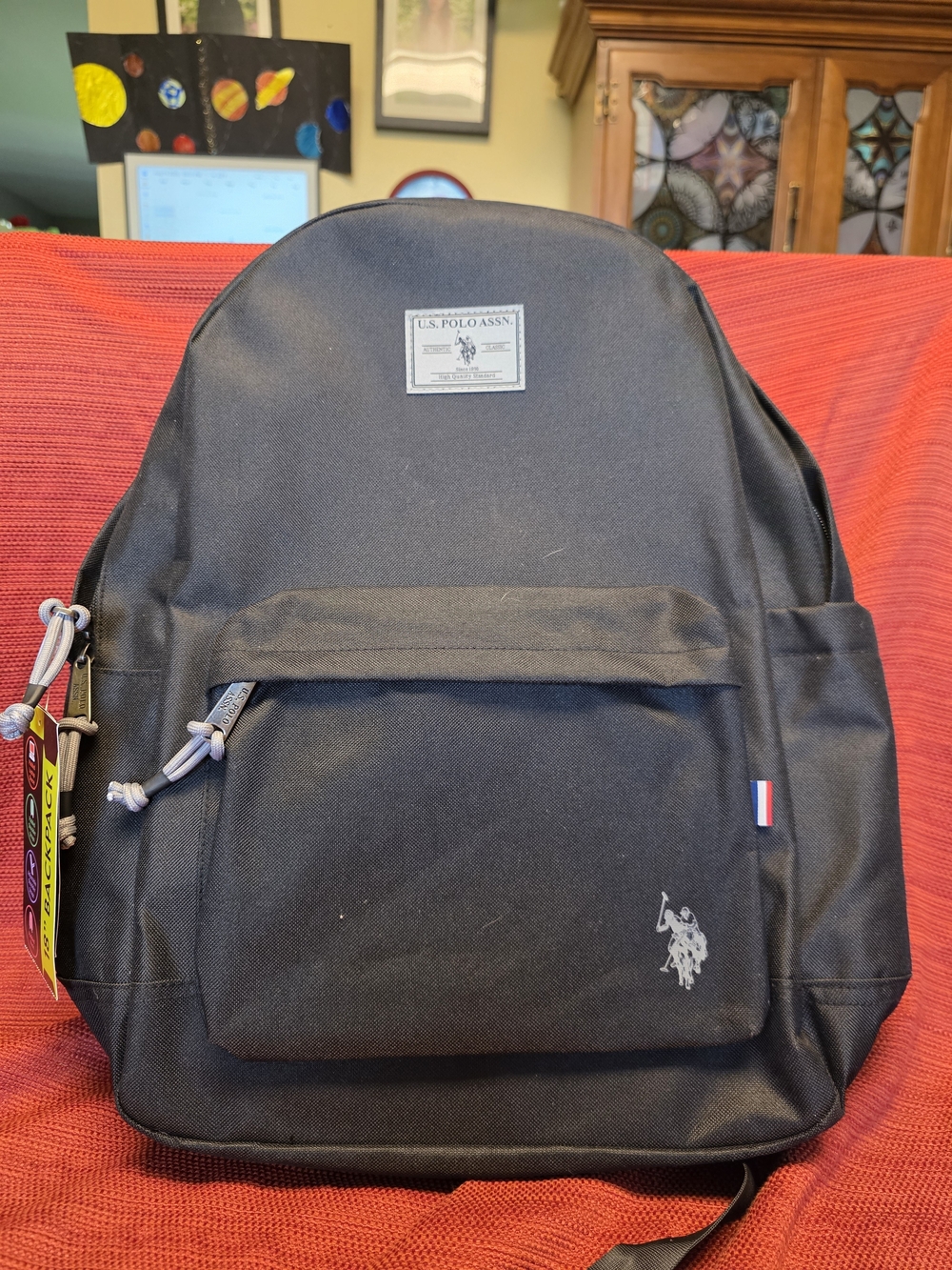 U.S. Polo Assn. Classic Black Backpack for Men